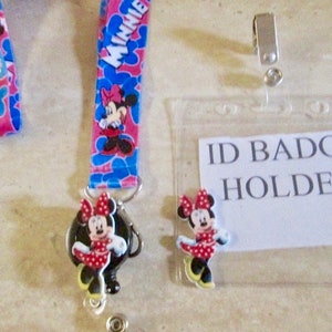 Lanyard Minnie Mouse ID Badge Retractable Reel,Card Holder,Pediatric, Nurse, Teacher,ICU,Office,Medical,ER,Nicu