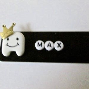 Name Tag ID Badge Custom Pin or Magnet Backing with Tooth Charm Personalized ,Medical,Office,Dental,Dentist,Hygienist Oral Surgeon