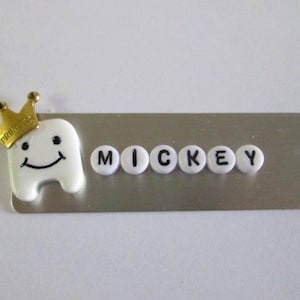 Name Tag ID Badge Custom Pin or Magnet Backing with Tooth Charm Personalized ,Medical,Office,Dental,Dentist,Hygienist Oral Surgeon
