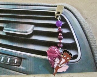 Ambientador para coche con clip de ventilación y labios de Betty Boop afroamericana, difusor con clip, accesorios para coche, aceites esenciales, enfermera,