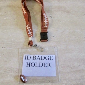 Breakaway Lanyard ID Badge Holder,Football,Pediatric, Nurse, Teacher,ICU,Hospital,Medical,Sports,Coach,Office,ER