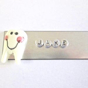 Name Tag ID Badge Custom Pin or Magnet Backing with Tooth Charm Personalized ,Medical,Office,Dental,Dentist,Hygienist Oral Surgeon
