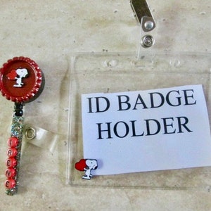 ID Badge Retractable Reel Card Holder,Snoopy, Personalize,Medical, Nurse,Hospital,Pediatric,Teacher,Office,ICU,ER