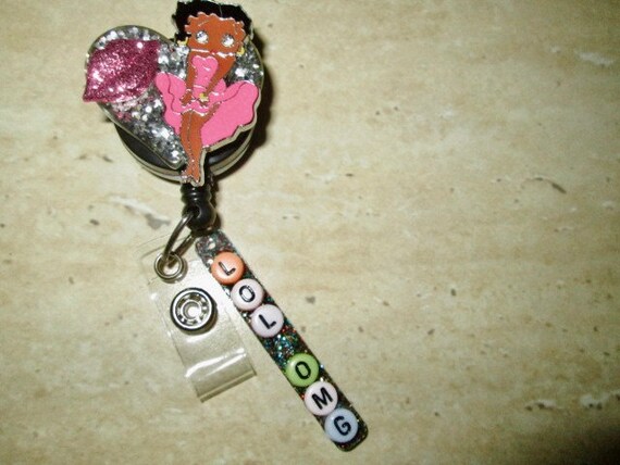  Betty Boop Cartoon Retractable Reel id Badge Holder