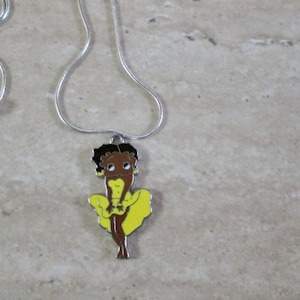 African American Black Betty Boop Necklace 18 or 24&quot; ,Nurse, Doctor,Medical,Icu,Er,Office,Teacher,Jewelry,Pary Favor