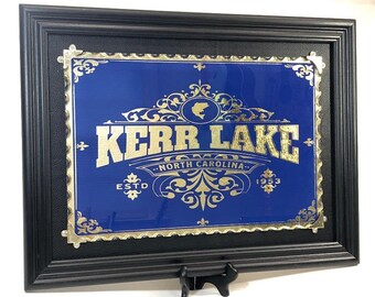 Kerr Lake 24k Gold Leaf Wall Art.