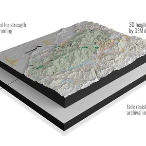 Great Smoky Mountains National Park 3D Raised Relief Map NPS Map Imagery