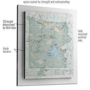 Yellowstone National Park 3D Raised Relief Map National Park Service Map Imagery