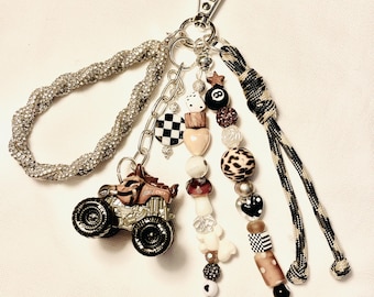 Custom Monster Truck Bag Charm: Horse Power Key Chain