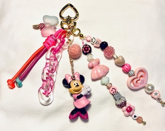 Minnie Mouse Bag Charm: Sparkly Pink Purse Accessory