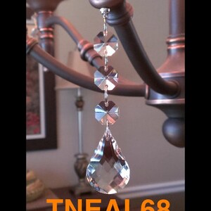 Lot of 6 Teardrop French Baroque Crystals for Chandelier, Lamp or Wedding REAL CRYSTAL - AAA Quality 3B