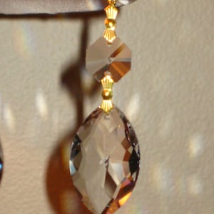 Lot of 6 Teardrop Oval Drop Crystal for Chandelier, Lamp or Wedding