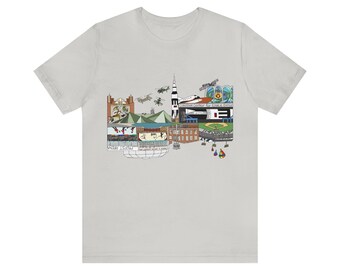 Tributo a Huntsville Alabama / The Rocket City / Camiseta de manga corta Unisex Jersey