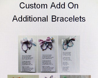 Bracelets personnalisés pour cartes de poèmes cadeaux