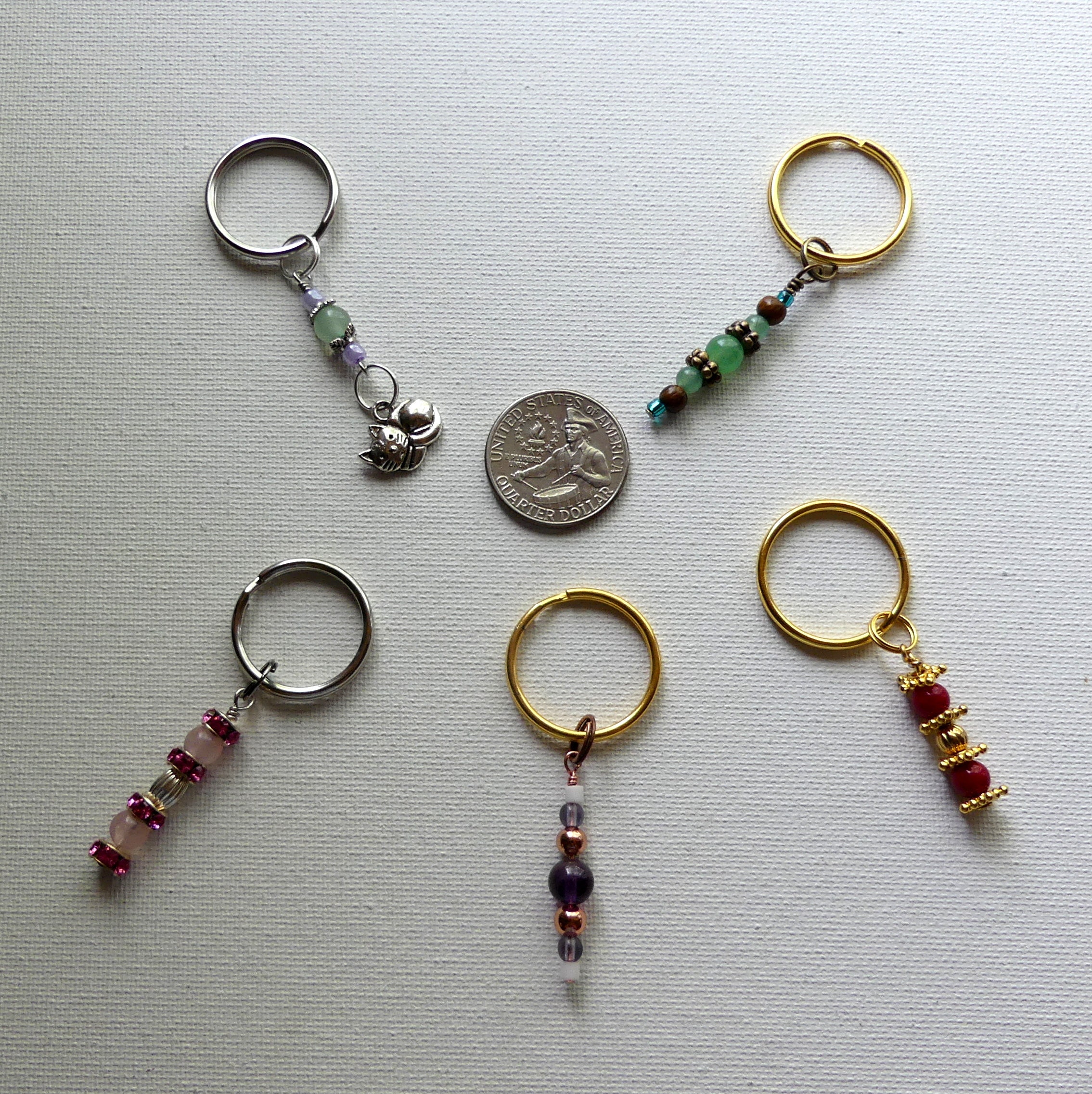 Custom Bronze/brass Keychains Bronze Beaded Keyrings Beaded Etsy UK