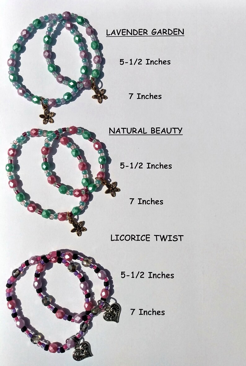 RTS Beaded Stretch Bracelets, 5.5 Inches & 7 Inches Stretch Bracelets, Bracelets For Girls, Bracelets For Her, Mother Daughter Gifts, U Pick image 2