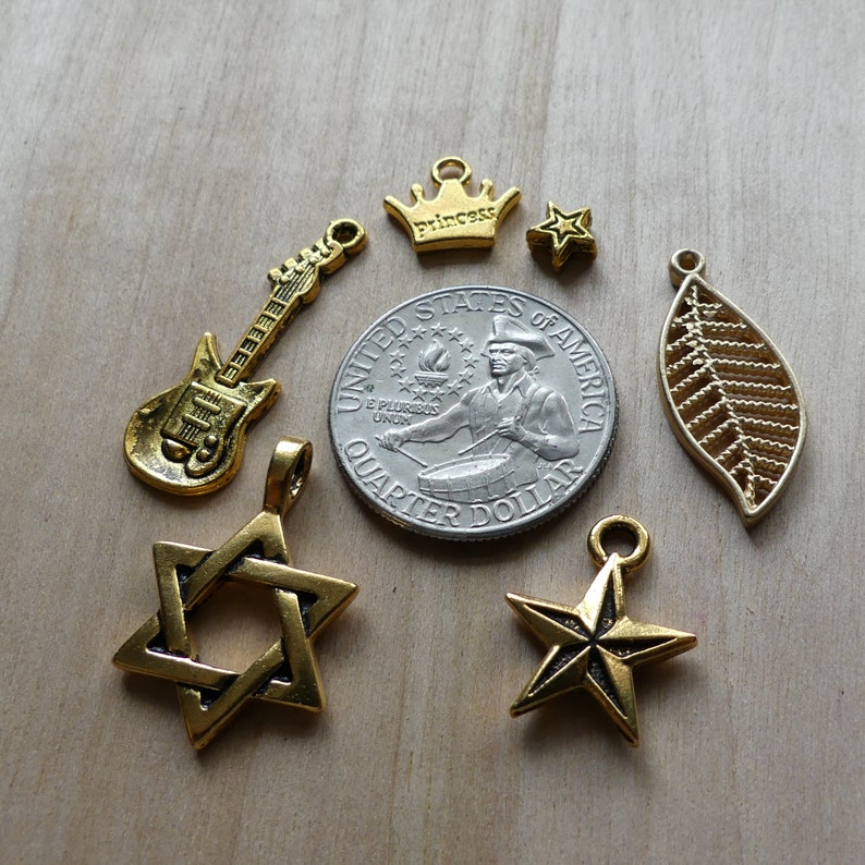 KeychainEarringsBraceletAnklet Charms Gifts Add On Gold Charms Jewelry Gifts RTS Custom Gold Add On Charms F-S Candid Charms Gifts
