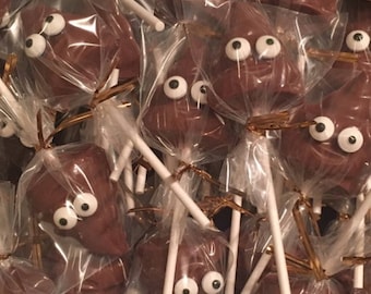 Ghiradelli Chocolate Poop Emoji Pops with Candy Eyes, 10 Pops Per Order