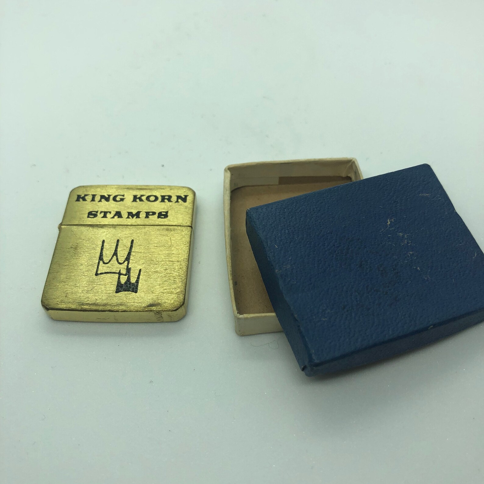 Vintage MidCentury King Korn Stamps Stamp Sized Brass Pocket Etsy