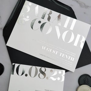 Marquise Hochzeitseinladung Silberfolie & Save the Date Karte - Moderne Silberfolie, Klassische hochzeit, Retro hochzeit