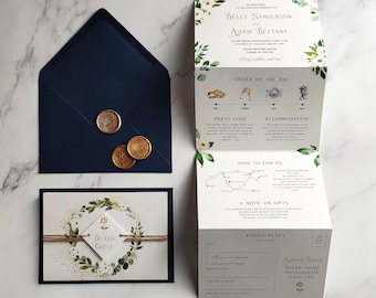 Invitación de boda de Disney. Invitación de boda de La Bella y la Bestia. Invitación de boda de cuento de hadas. Invitación de boda "Sé nuestro invitado".