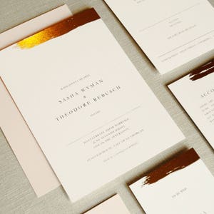 Antoinette Luxury Foil Wedding Invitations with Silver, Gold or Rose Gold foil, Elegant, timeless and high quality wedding invitations image 2