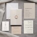 Wedding Invitation & Save the Date. Neutral invitation set. Tonal invitation. With velum wrap. On luxury textured card