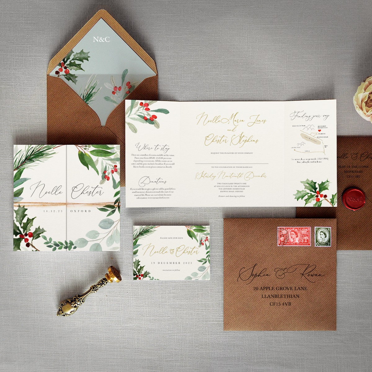 Noelle Luxury Folding Invitations Noelle Luxury Folding Invitations