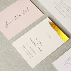 Antoinette Luxury Foil Wedding Invitations with Silver, Gold or Rose Gold foil, Elegant, timeless and high quality wedding invitations image 4
