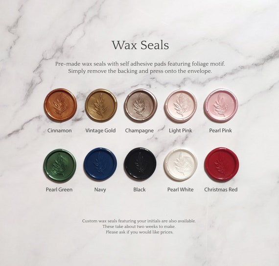 Rose Gold Copper Eucalyptus Wax Seal Stickers (set of 10) Wax Seals by  Karen Martinez