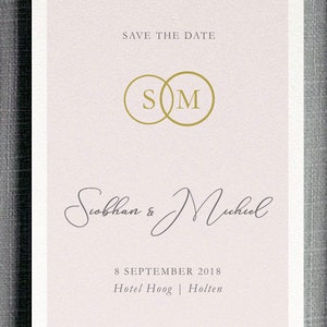 French Fancy Simple Wedding Invitations & Save the date. Modern wedding invitation featuring custom map, timeline. Foil wedding invitation image 5