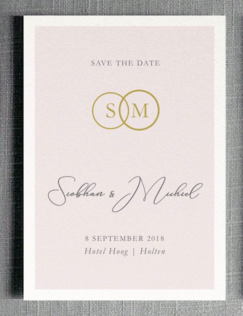 French Fancy Simple Wedding Invitations & Save the date. Modern wedding invitation featuring custom map, timeline. Foil wedding invitation image 5