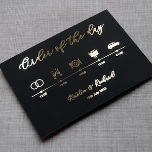 Wedding Invitation Luxury Foiled Script. Gold, Silver or Rose Gold foil. Monochrome wedding invitation set, custom colours available image 3