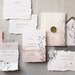 Daydream - Luxury Wedding Invitation set & Save the Date. Torn edge, twine, vellum wrap, wax seal, British Wildflowers. Wedding invites