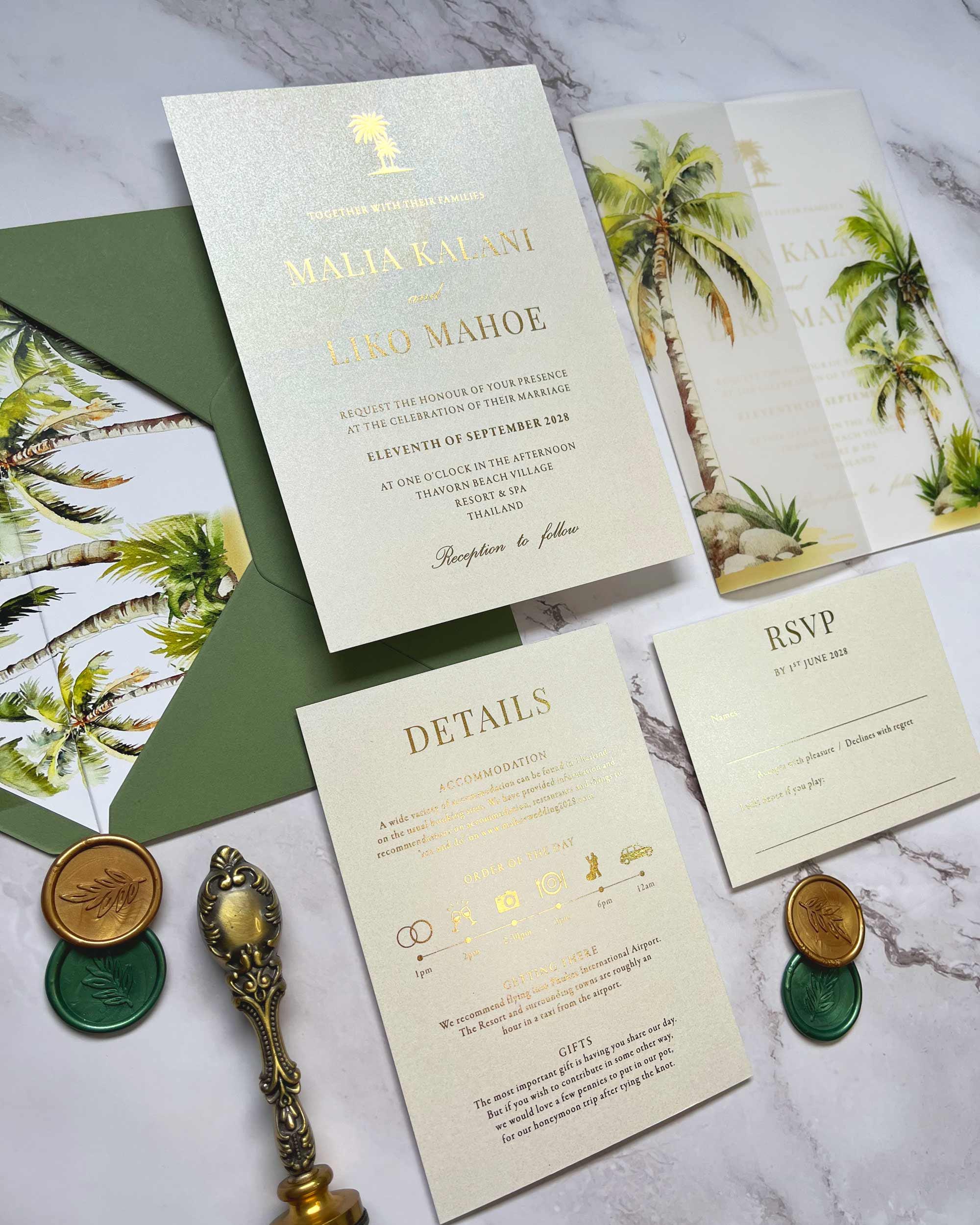 Foiled Wedding Invitation