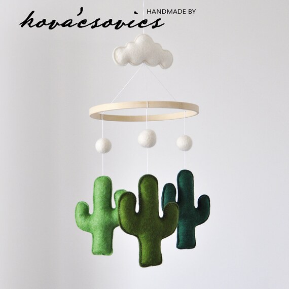 Crib Mobile Baby Mobile Hanging Mobile Cactus Crib Mobile Etsy