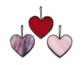 Heart Stained Glass Suncatcher, Valentine's Day Gift