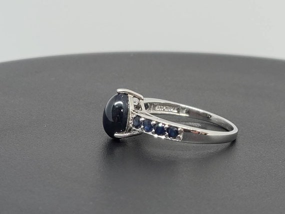 Synthetic Sapphire and Genuine Sapphires Ring in … - image 6