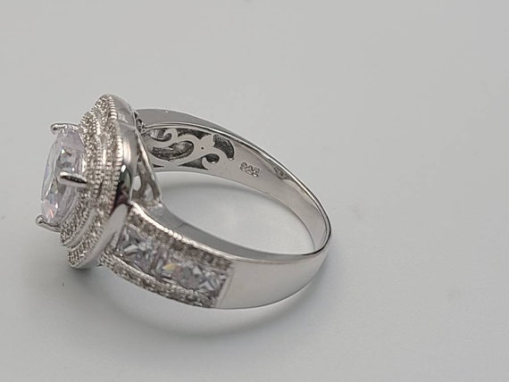 Heart Cut Cubic Zirconia Ring, 925 Silver, Heart … - image 5