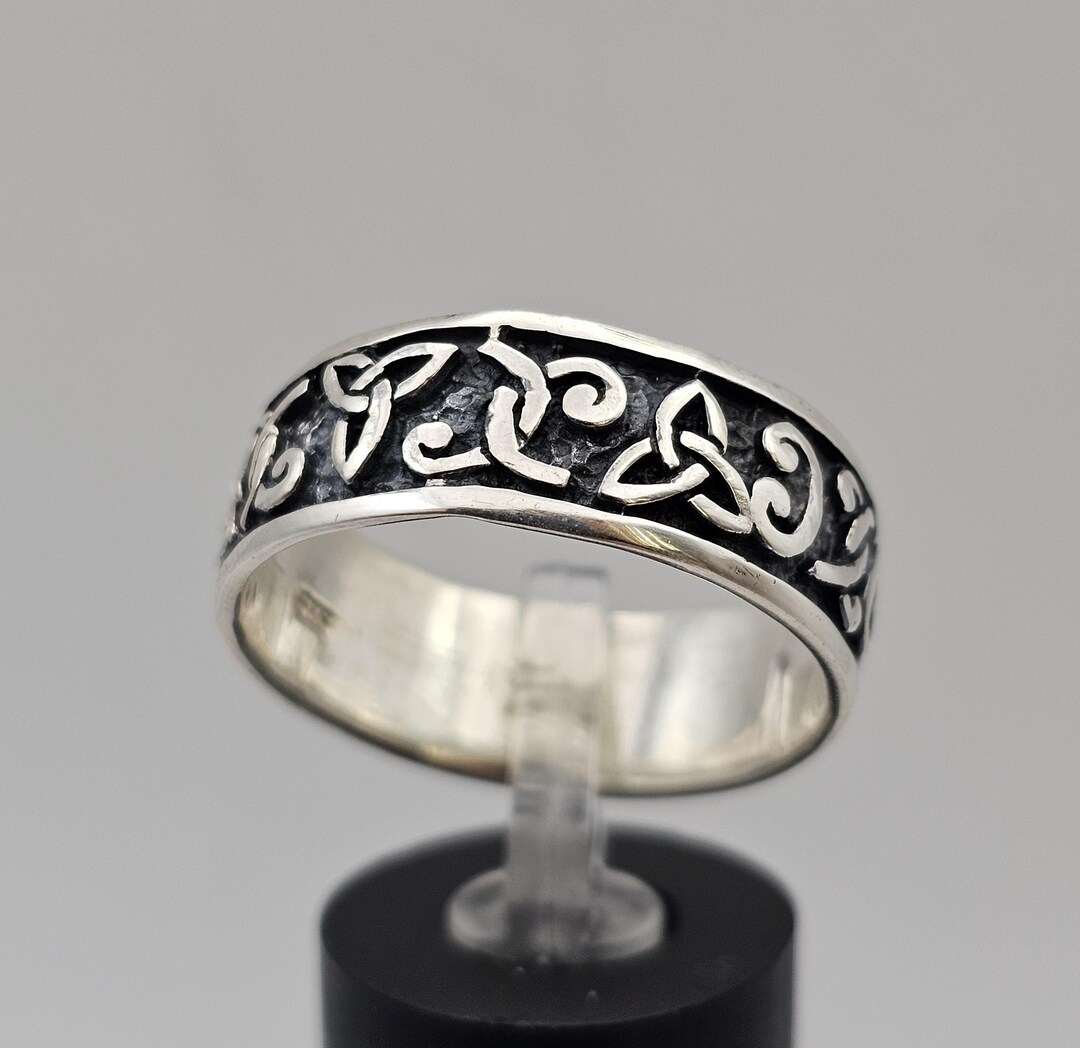 Vintage Celtic Trinity Knot Ring - 925 Sterling Silver - Size 12.5 ...