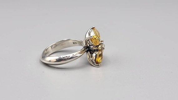 Ann King Citrine Flower Ring, 925 Sterling Silver… - image 6