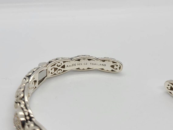 Cubic Zirconia Circles Cuff Bracelet, 925 Silver … - image 8