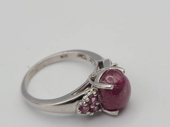 Vintage 925 Sterling Silver Fracture Filled Ruby … - image 4
