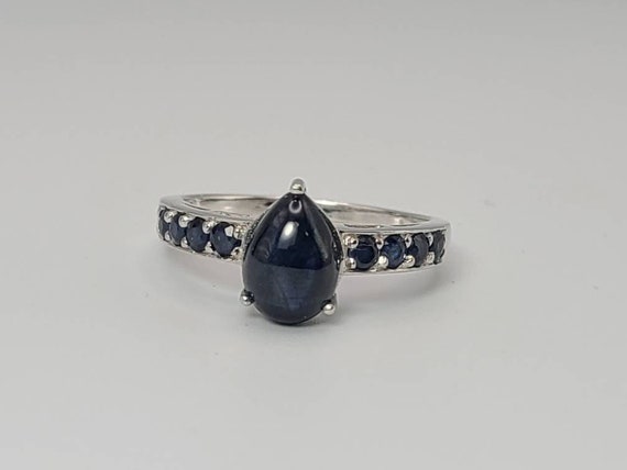 Synthetic Sapphire and Genuine Sapphires Ring in … - image 10
