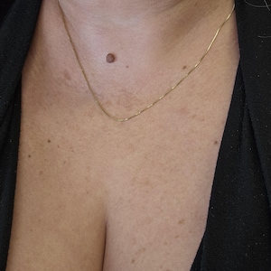 Vintage 14k Yellow Gold Box Chain Necklace – 20&quot; Fine 0.8mm Gold Chain – Estate Jewelry, W#1016