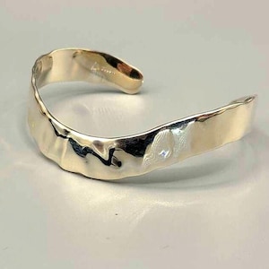 Robert Lee Morris Hammered Cuff Bracelet 925 Sterling Silver - RLM Studios, Vintage Estate Jewelry Gift, w#764
