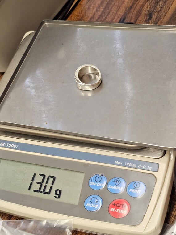 Vintage Wide Concaved Polished Band: 925 Sterling… - image 8