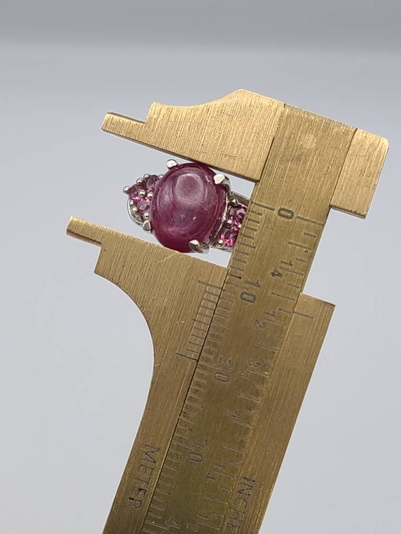 Vintage 925 Sterling Silver Fracture Filled Ruby … - image 8