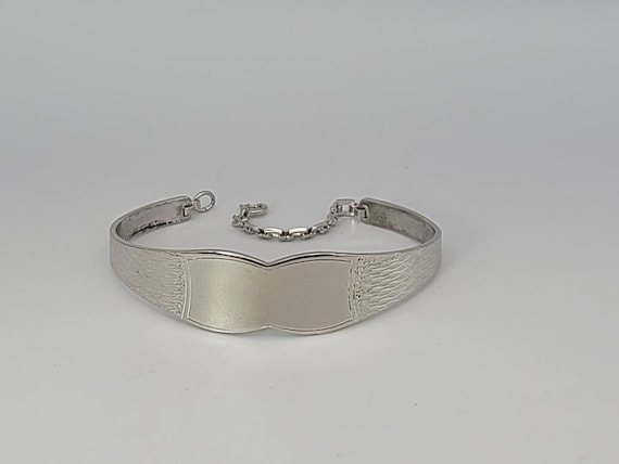 Engravable ID Cuff Bracelet Sterling Silver Bracelet Vintage