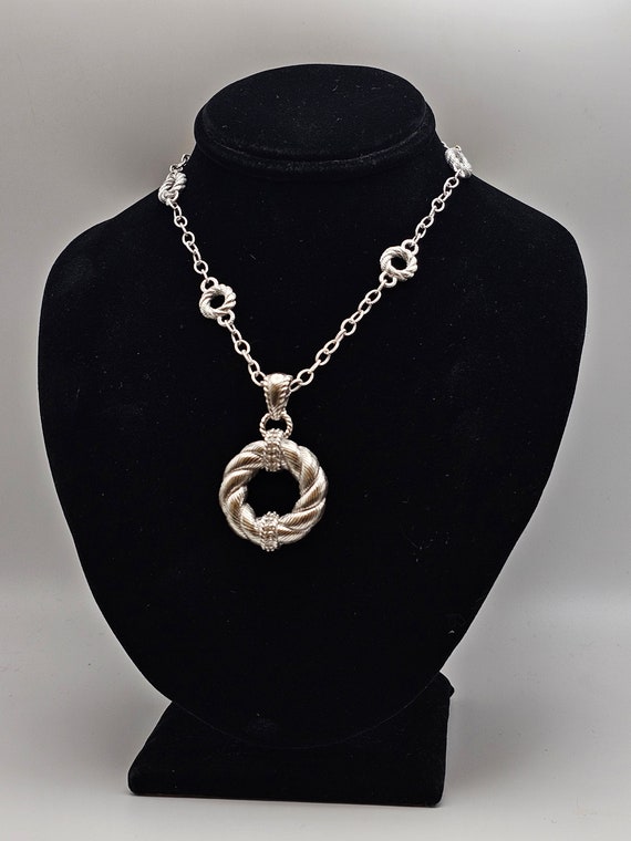 Love Knot Necklace, 925 Silver, Designer Judith R… - image 1